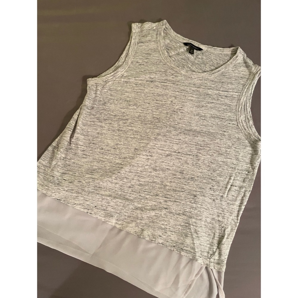 Tank top with silk detail